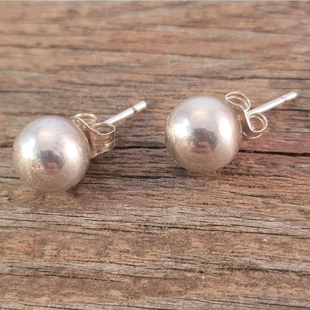 Sterling Silver 8mm Ball Stud Earrings
